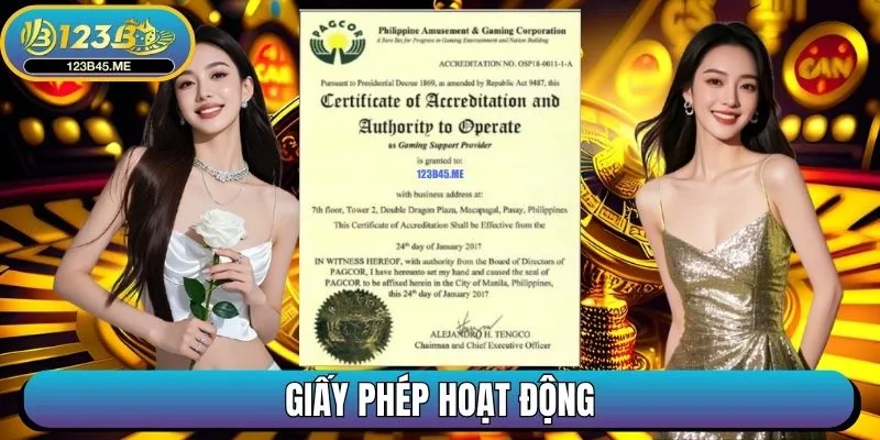 Giấy phép hoạt động